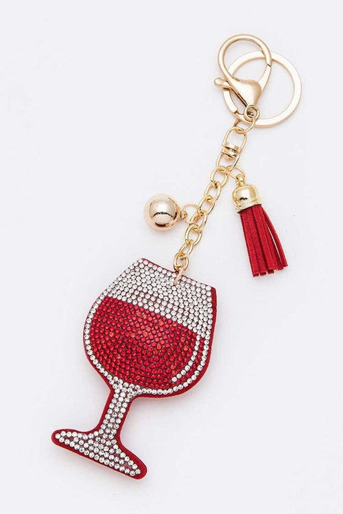 🍷 Crystal Wine Key Chain