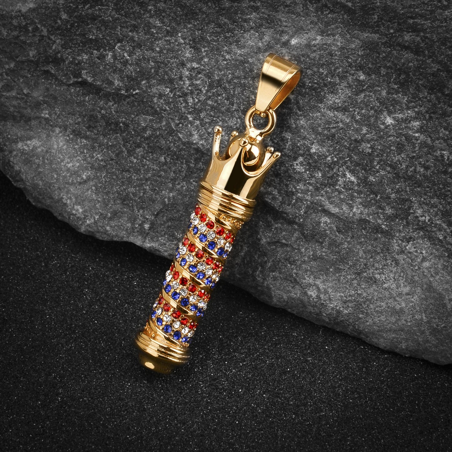 💈 Barber Pole Steel Pendant