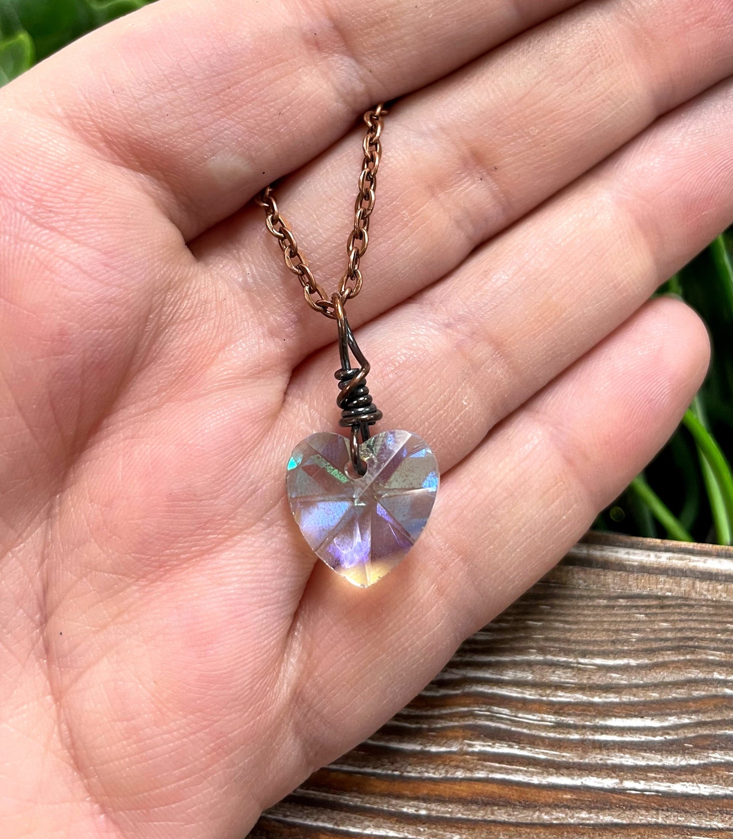 ❤️ Glass Crystal Heart Pendant