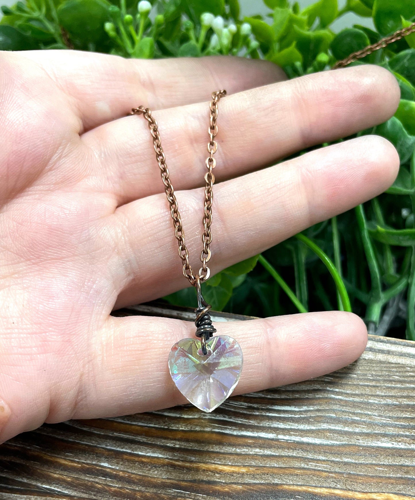 ❤️ Glass Crystal Heart Pendant